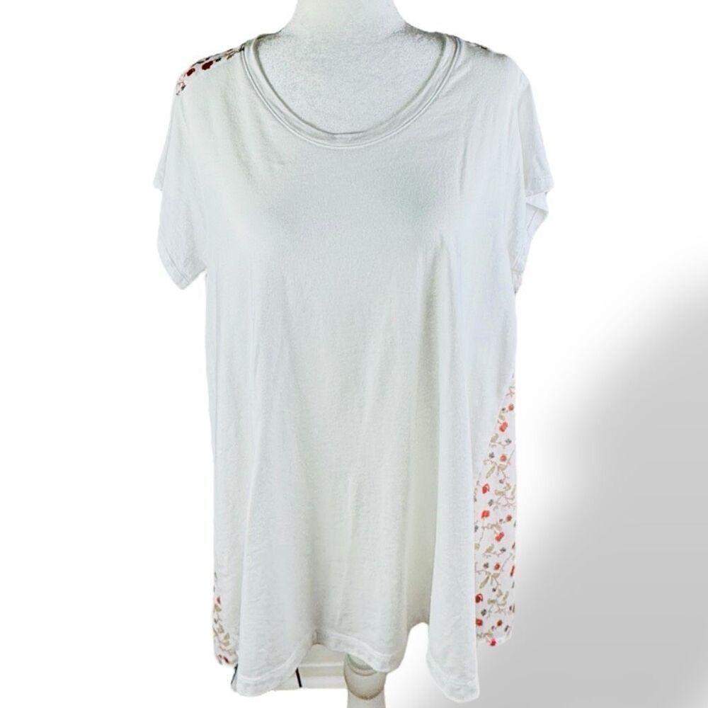 Disney Mixed Media Floral Top Sz XL